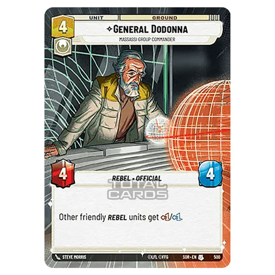 Star Wars Unlimited - Spark of Rebellion - General Dodonna (Uncommon) - 500 (Hyperspace)