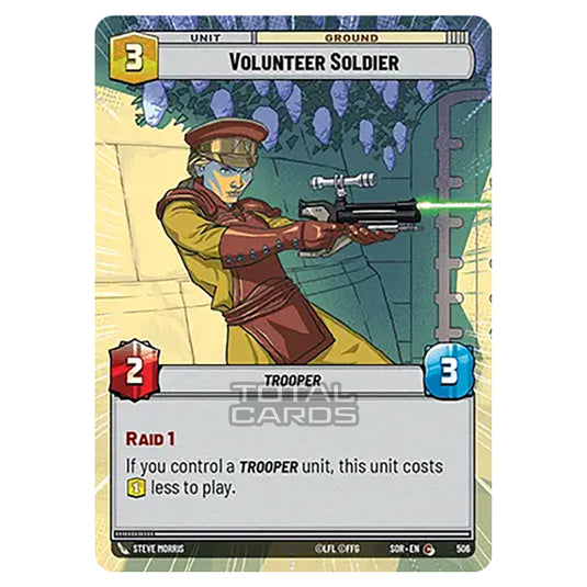 Star Wars Unlimited - Spark of Rebellion - Volunteer Soldier (Common) - 506 (Hyperspace)