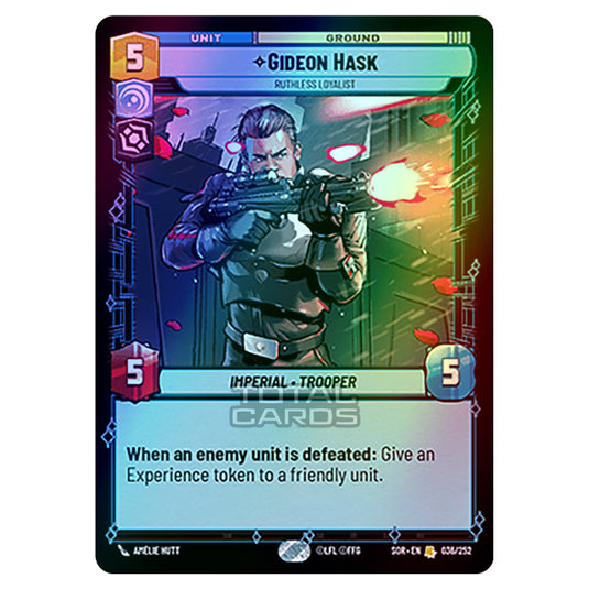 Star Wars Unlimited - Spark of Rebellion - Gideon Hask (Rare) - 036/252 (Foil)