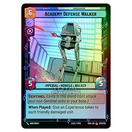 Star Wars Unlimited - Spark of Rebellion - Academy Defense Walker (Common) - 037/252 (Foil)