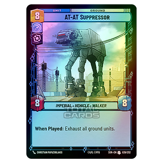 Star Wars Unlimited - Spark of Rebellion - AT-AT Suppressor (Uncommon) - 039/252 (Foil)