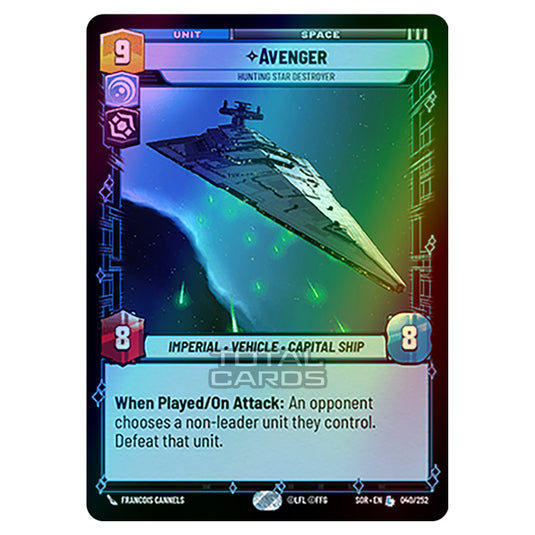 Star Wars Unlimited - Spark of Rebellion - Avenger (Legendary) - 040/252 (Foil)