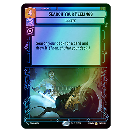 Star Wars Unlimited - Spark of Rebellion - Search Your Feelings (Rare) - 042/252 (Foil)