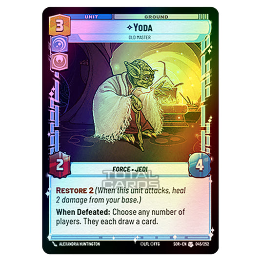 Star Wars Unlimited - Spark of Rebellion - Yoda (Uncommon) - 045/252 (Foil)