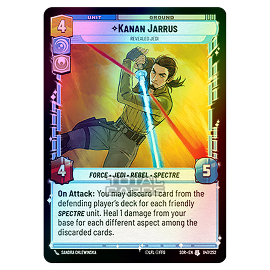 Star Wars Unlimited - Spark of Rebellion - Kanan Jarrus (Uncommon) - 047/252 (Foil)