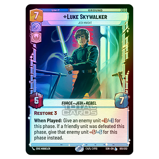 Star Wars Unlimited - Spark of Rebellion - Luke Skywalker (Legendary) - 051/252 (Foil)