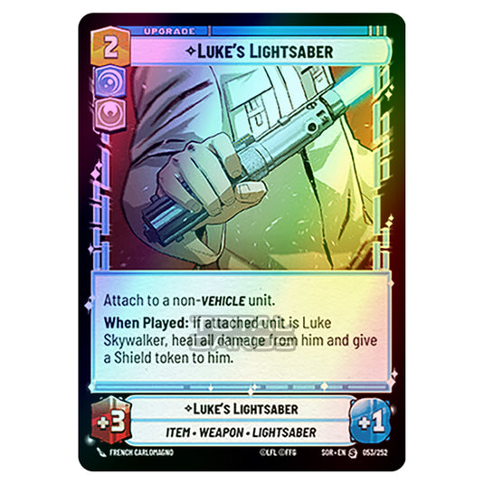 Star Wars Unlimited - Spark of Rebellion - Luke's Lightsaber (Special) - 053/252 (Foil)