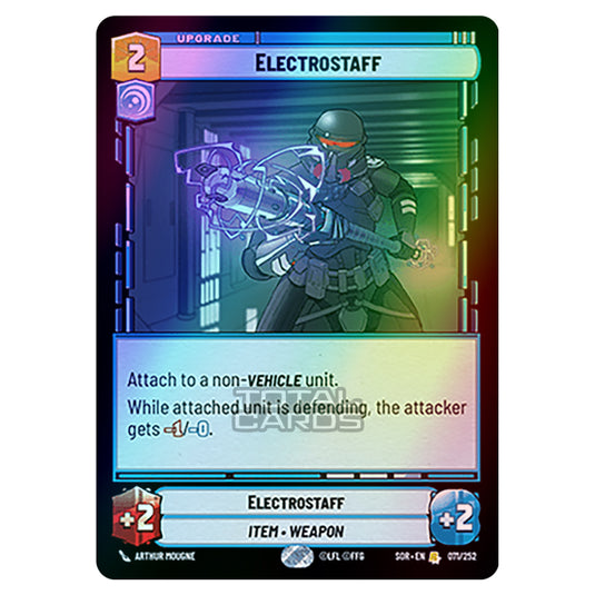 Star Wars Unlimited - Spark of Rebellion - Electrostaff (Rare) - 071/252 (Foil)