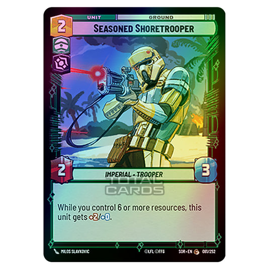 Star Wars Unlimited - Spark of Rebellion - Seasoned Shoretrooper (Common) - 081/252 (Foil)