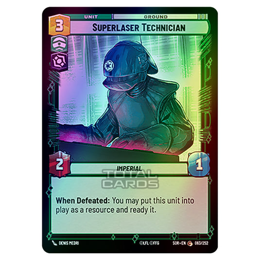 Star Wars Unlimited - Spark of Rebellion - Superlaser Technician (Common) - 083/252 (Foil)