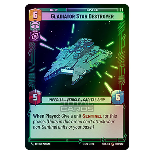 Star Wars Unlimited - Spark of Rebellion - Gladiator Star Destroyer (Common) - 086/252 (Foil)