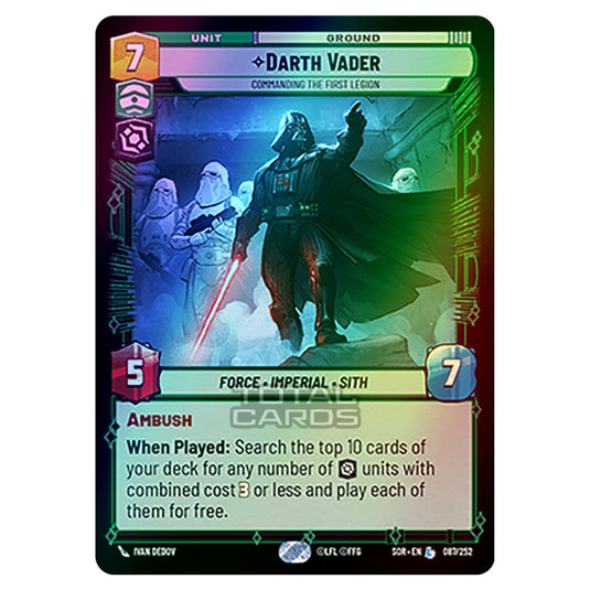 Star Wars Unlimited - Spark of Rebellion - Darth Vader (Legendary) - 087/252 (Foil)