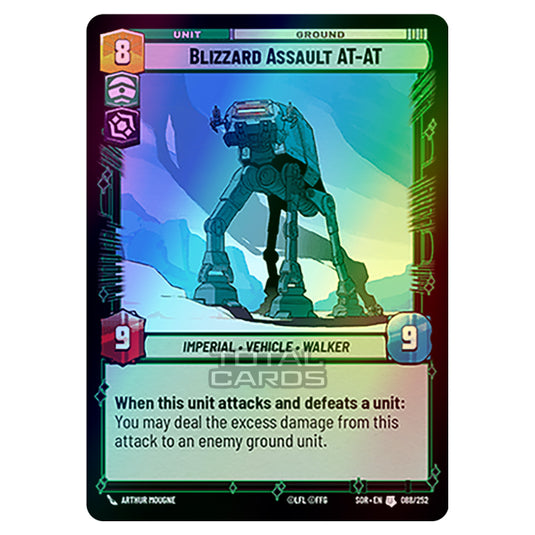 Star Wars Unlimited - Spark of Rebellion - Blizzard Assault AT-AT (Uncommon) - 088/252 (Foil)