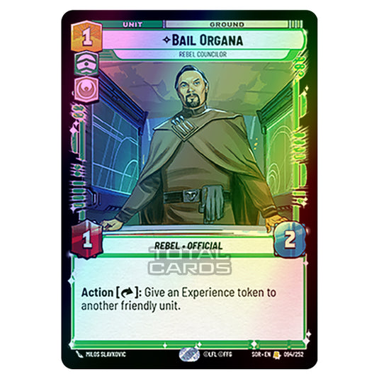 Star Wars Unlimited - Spark of Rebellion - Bail Organa (Rare) - 094/252 (Foil)