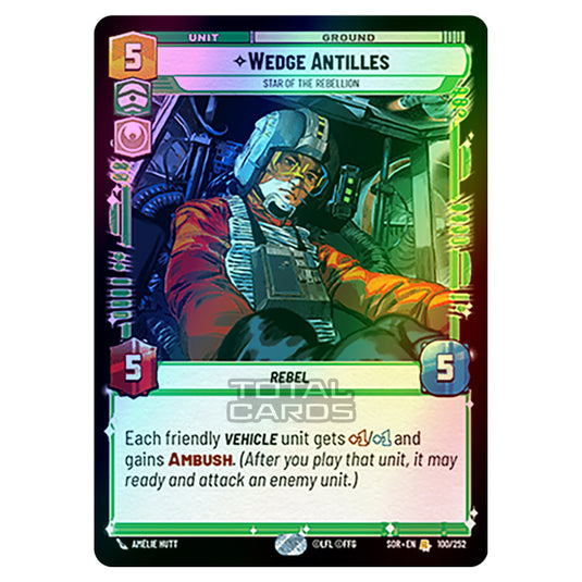 Star Wars Unlimited - Spark of Rebellion - Wedge Antilles (Rare) - 100/252 (Foil)