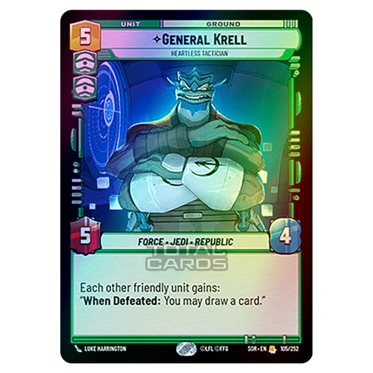 Star Wars Unlimited - Spark of Rebellion - General Krell (Rare) - 105/252 (Foil)