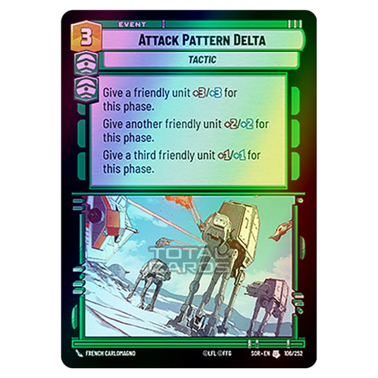 Star Wars Unlimited - Spark of Rebellion - Attack Pattern Delta (Uncommon) - 106/252 (Foil)