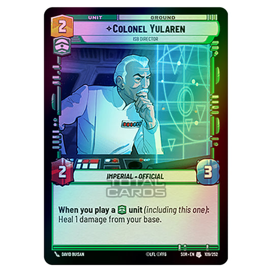 Star Wars Unlimited - Spark of Rebellion - Colonel Yularen (Uncommon) - 109/252 (Foil)