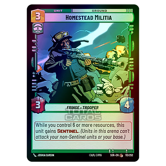 Star Wars Unlimited - Spark of Rebellion - Homestead Militia (Common) - 113/252 (Foil)