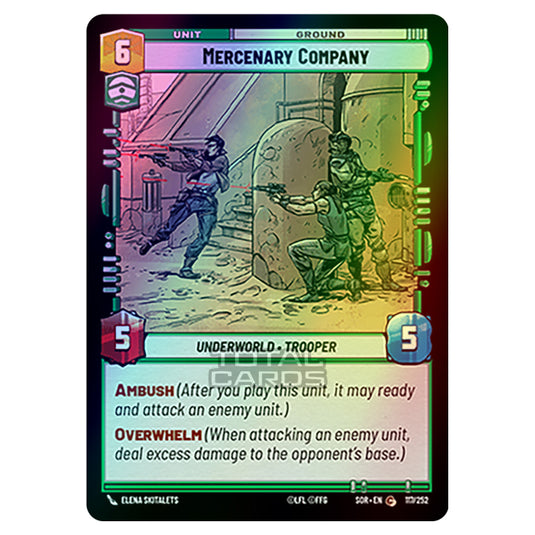 Star Wars Unlimited - Spark of Rebellion - Mercenary Company (Common) - 117/252 (Foil)