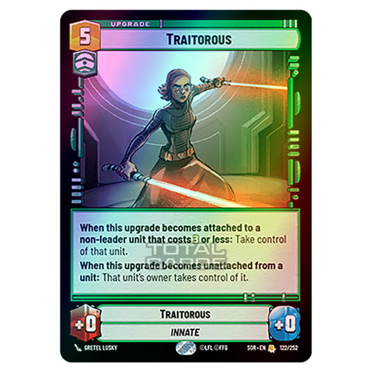 Star Wars Unlimited - Spark of Rebellion - Traitorous (Rare) - 122/252 (Foil)