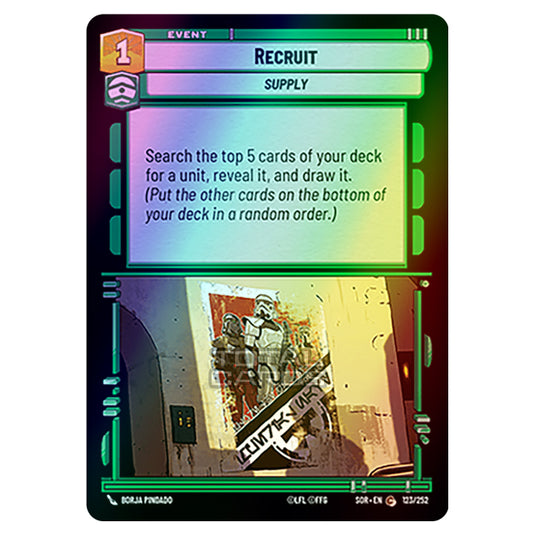 Star Wars Unlimited - Spark of Rebellion - Recruit (Common) - 123/252 (Foil)