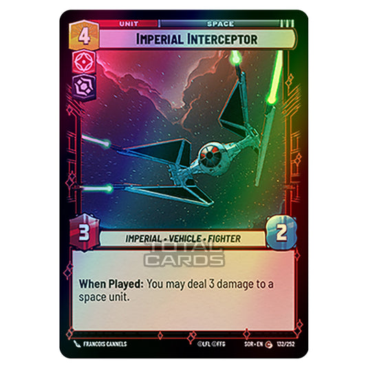 Star Wars Unlimited - Spark of Rebellion - Imperial Interceptor (Common) - 132/252 (Foil)