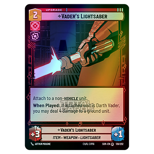 Star Wars Unlimited - Spark of Rebellion - Vader's Lightsaber (Special) - 136/252 (Foil)