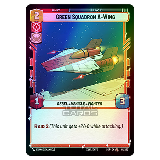 Star Wars Unlimited - Spark of Rebellion - Green Squadron A-Wing (Common) - 141/252 (Foil)