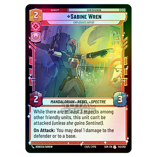 Star Wars Unlimited - Spark of Rebellion - Sabine Wren (Uncommon) - 142/252 (Foil)