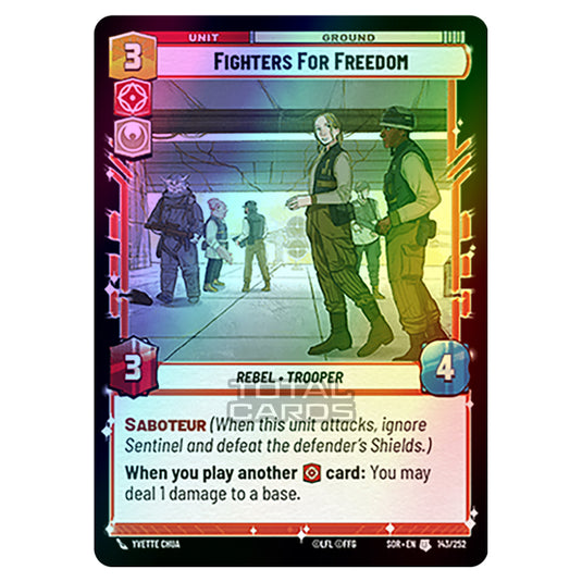 Star Wars Unlimited - Spark of Rebellion - Fighters for Freedom (Uncommon) - 143/252 (Foil)