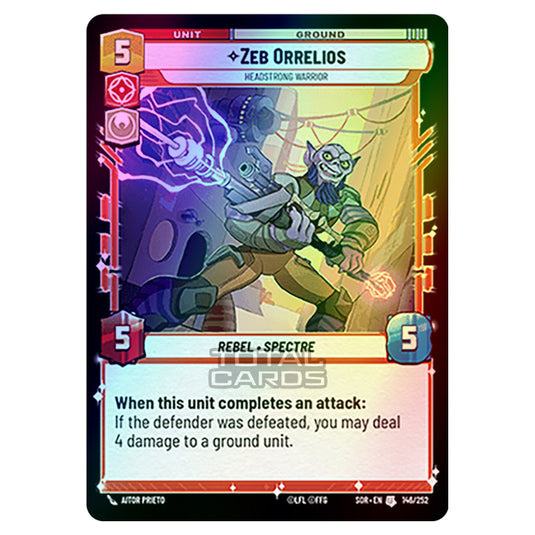 Star Wars Unlimited - Spark of Rebellion - Zeb Orrelios (Uncommon) - 146/252 (Foil)