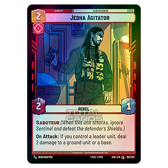 Star Wars Unlimited - Spark of Rebellion - Jedha Agitator (Common) - 158/252 (Foil)