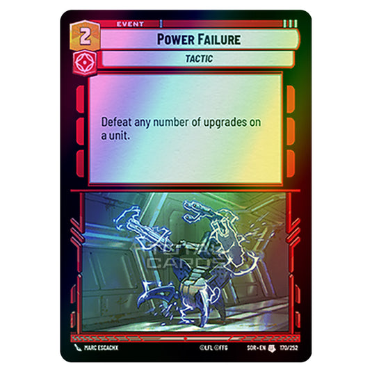 Star Wars Unlimited - Spark of Rebellion - Power Failure (Uncommon) - 170/252 (Foil)