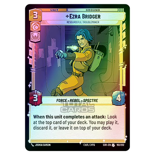 Star Wars Unlimited - Spark of Rebellion - Ezra Bridger (Uncommon) - 192/252 (Foil)