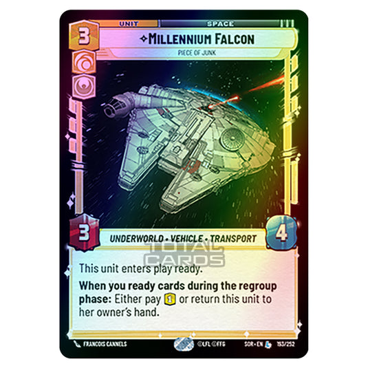 Star Wars Unlimited - Spark of Rebellion - Millennium Falcon (Legendary) - 193/252 (Foil)