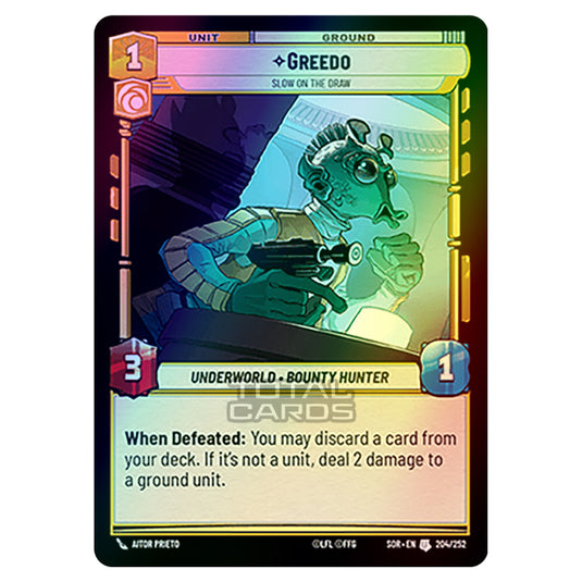 Star Wars Unlimited - Spark of Rebellion - Greedo (Uncommon) - 204/252 (Foil)