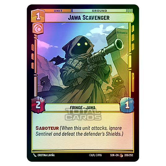 Star Wars Unlimited - Spark of Rebellion - Jawa Scavenger (Common) - 205/252 (Foil)