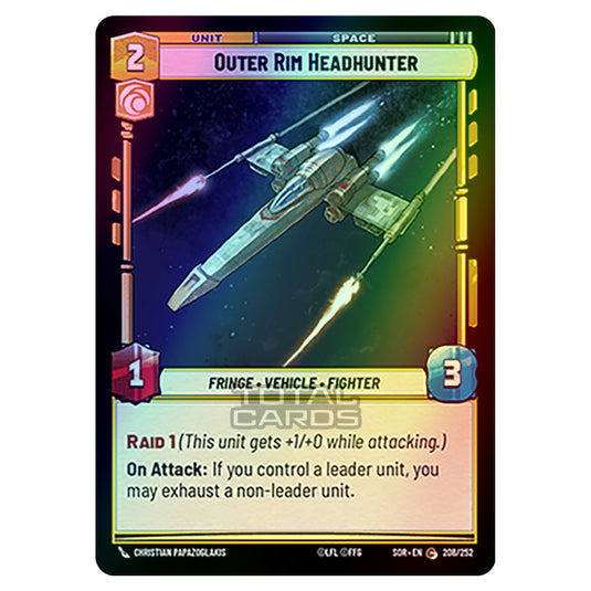 Star Wars Unlimited - Spark of Rebellion - Outer Rim Headhunter (Common) - 208/252 (Foil)