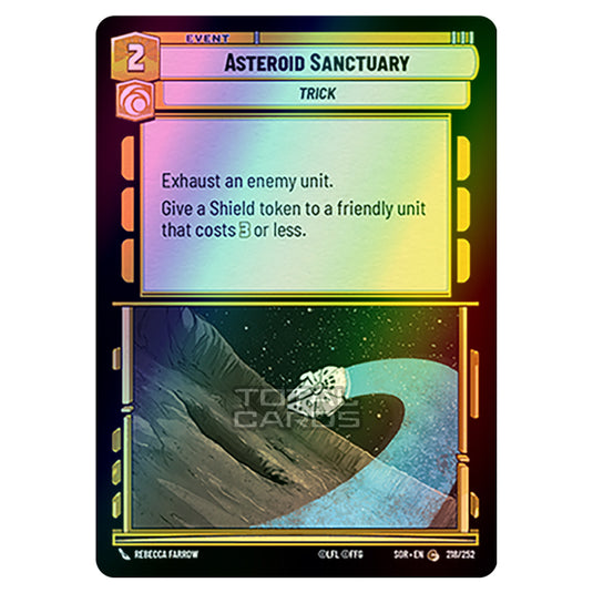 Star Wars Unlimited - Spark of Rebellion - Asteroid Sanctuary (Common) - 218/252 (Foil)