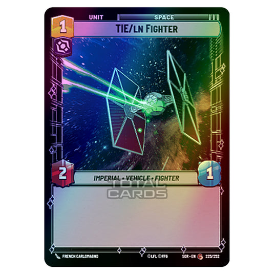 Star Wars Unlimited - Spark of Rebellion - TIE/ln Fighter (Common) - 225/252 (Foil)