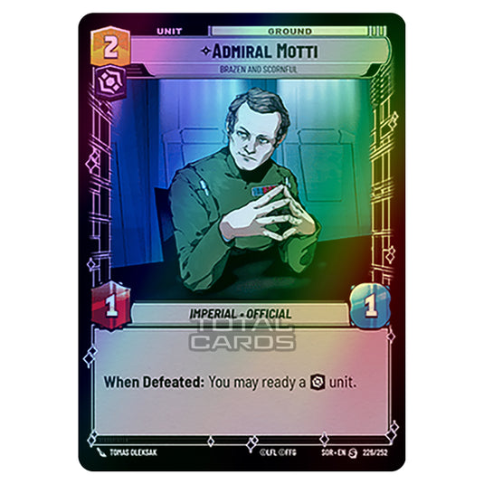 Star Wars Unlimited - Spark of Rebellion - Admiral Motti (Special) - 226/252 (Foil)