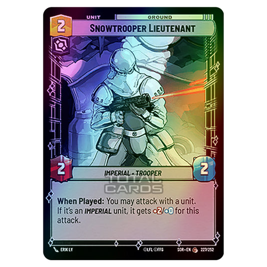 Star Wars Unlimited - Spark of Rebellion - Snowtrooper Lieutenant (Common) - 227/252 (Foil)