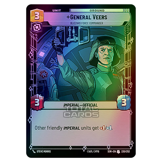 Star Wars Unlimited - Spark of Rebellion - General Veers (Uncommon) - 230/252 (Foil)