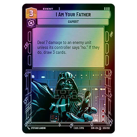 Star Wars Unlimited - Spark of Rebellion - I Am Your Father (Special) - 233/252 (Foil)