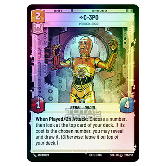 Star Wars Unlimited - Spark of Rebellion - C-3PO (Special) - 238/252 (Foil)