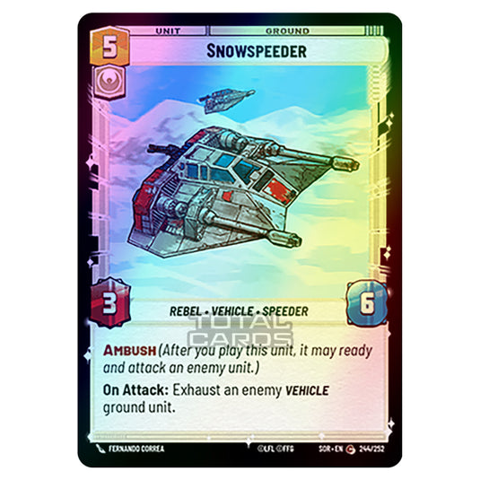 Star Wars Unlimited - Spark of Rebellion - Snowspeeder (Common) - 244/252 (Foil)