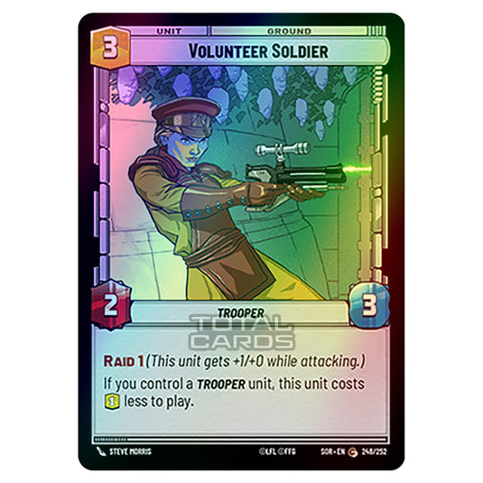 Star Wars Unlimited - Spark of Rebellion - Volunteer Soldier (Common) - 248/252 (Foil)