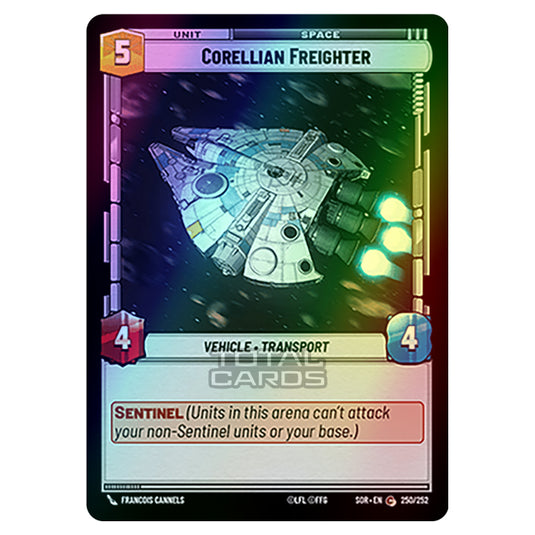 Star Wars Unlimited - Spark of Rebellion - Corellian Freighter (Common) - 250/252 (Foil)