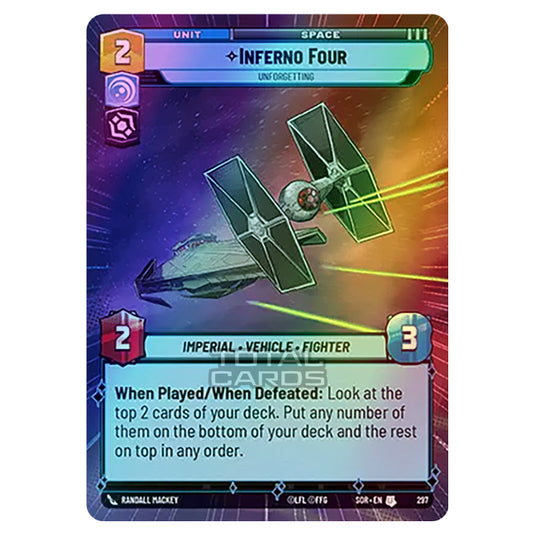 Star Wars Unlimited - Spark of Rebellion - Inferno Four (Uncommon) - 297 (Hyperspace Foil)